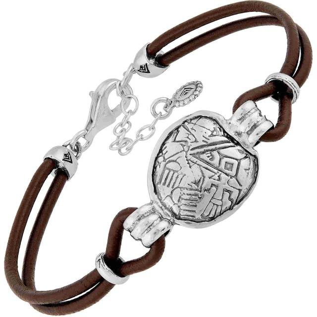 Silpada 'Medallion' Bracelet with Sterling Silver, 7" + 1" - White
