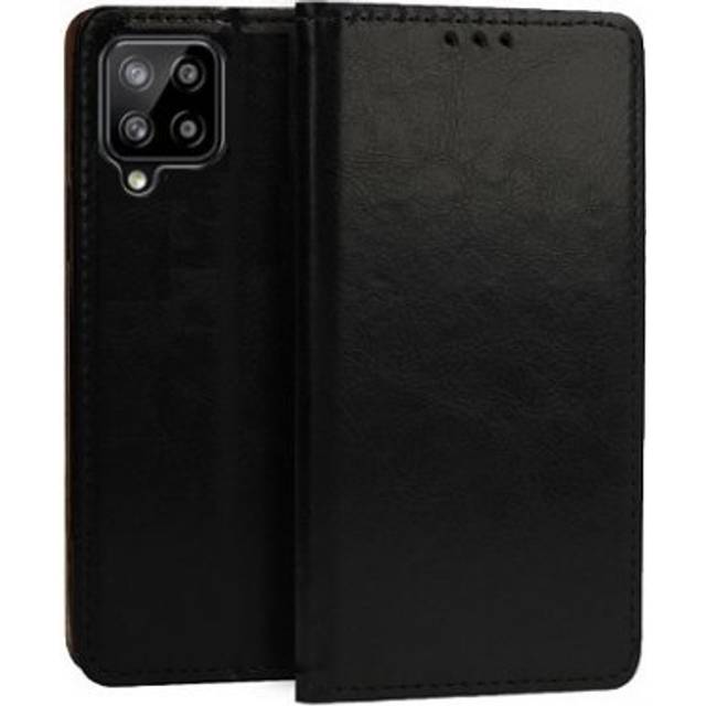 Samsung Galaxy A22 5G Plånboksfodral Äkta Italienskt Läder Svart