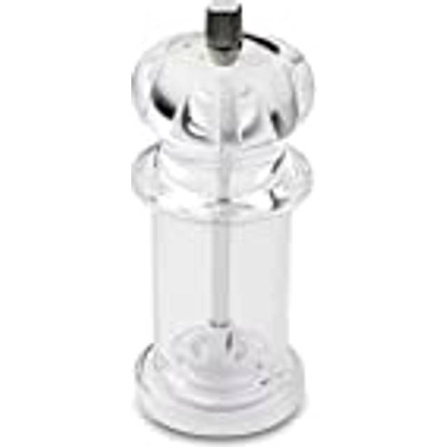 Combination Pepper Mill and Salt Shaker 2-in-1, Durable Non-Corrosive Ceramic Gears, 14.5cm - Clear Acrylic