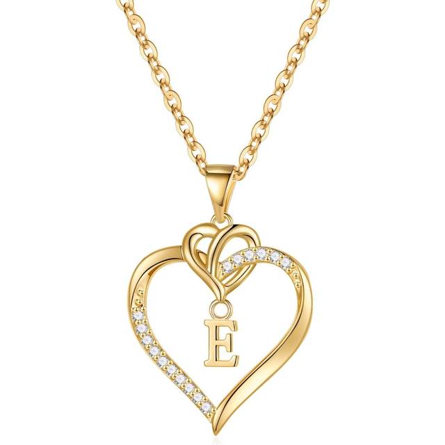 STORUP Heart Initial Necklaces for Women  Cute Heart Initial Z Necklaces for Women Dainty Heart Necklace Birthday Valentines Day Mothers Day Gifts for