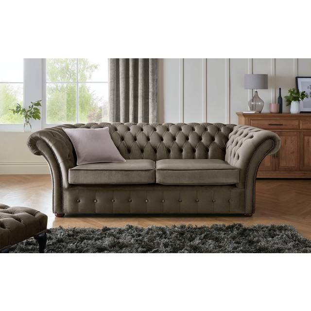 Chesterfield Beaumont 3 Seater Sofa Malta Taupe 08 - Brown