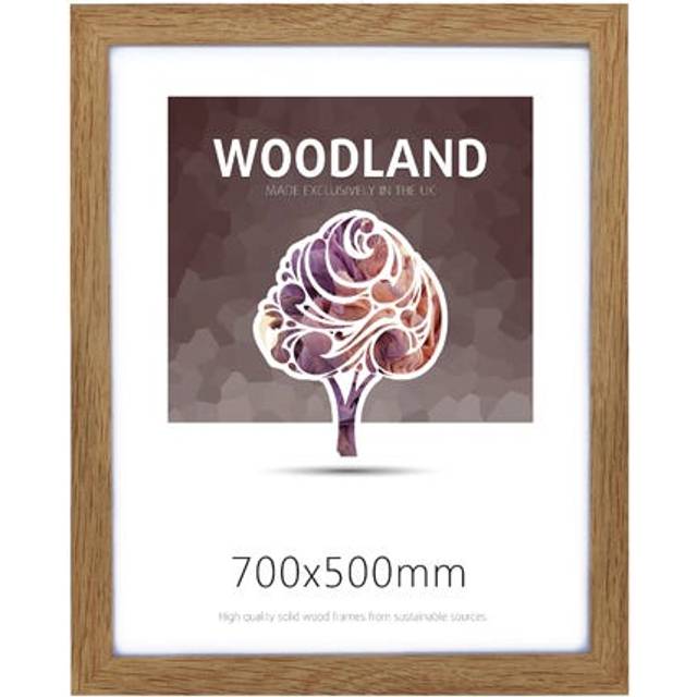 Ultimat Woodland Glass & Wood Picture Frame - Oak 50cm x 70cm - Brown
