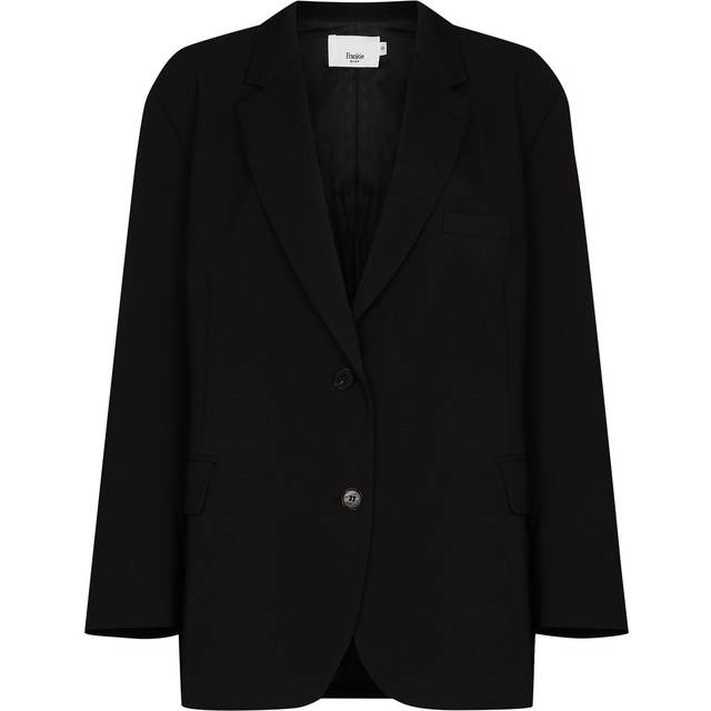 The Frankie Shop - Bea single-breasted oversize blazer - women - Polyester/Polyester/Spandex/Elastane - M - Black