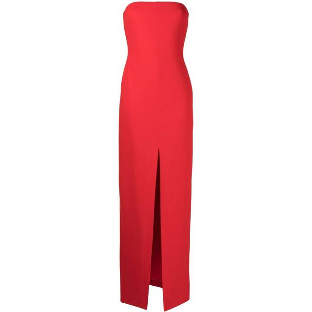 Solace London - strapless maxi dress - women - Elastane/Polyester - 14 - Red