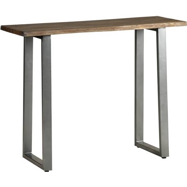 Grey Essential Live Edge Console Table - Light Wood - Brown
