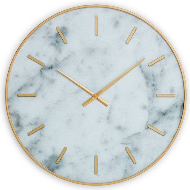 Gold Grey Clocks - Oliver Wall Clock - Oak Furnitureland