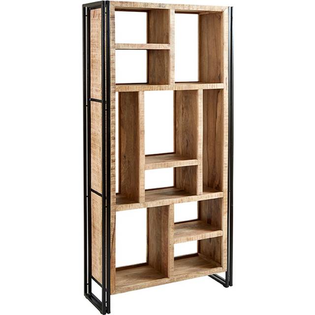 Upcycled Industrial Mintis Multishelf Bookcase - Light Wood - Brown