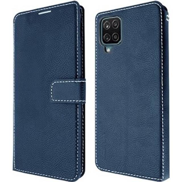 Samsung Galaxy A12 Plånboksfodral Mörkblå Slim Star-Case