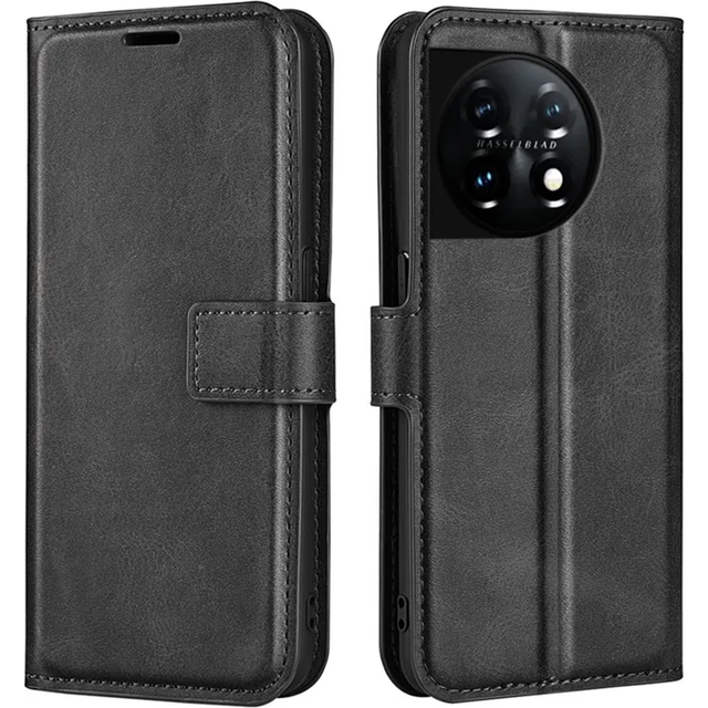 OnePlus 11 5G PlÃ¥nboksfodral Calf Texture Flip - Svart