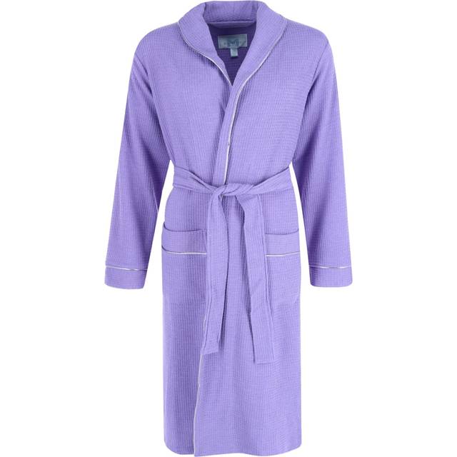 Majestic International Women's Waffle Knit Shawl Robe - Lavender Large (Large / Xlarge)