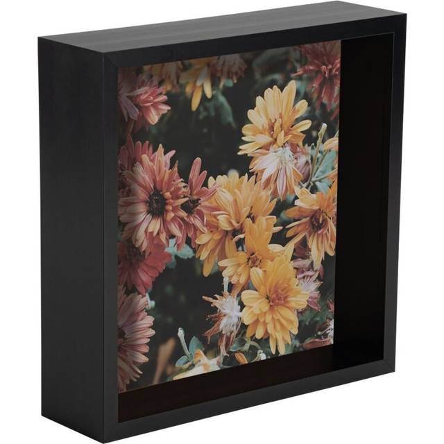 Nicola Spring 3D Deep Box Photo Frame - 8 X 8" - Black, Black