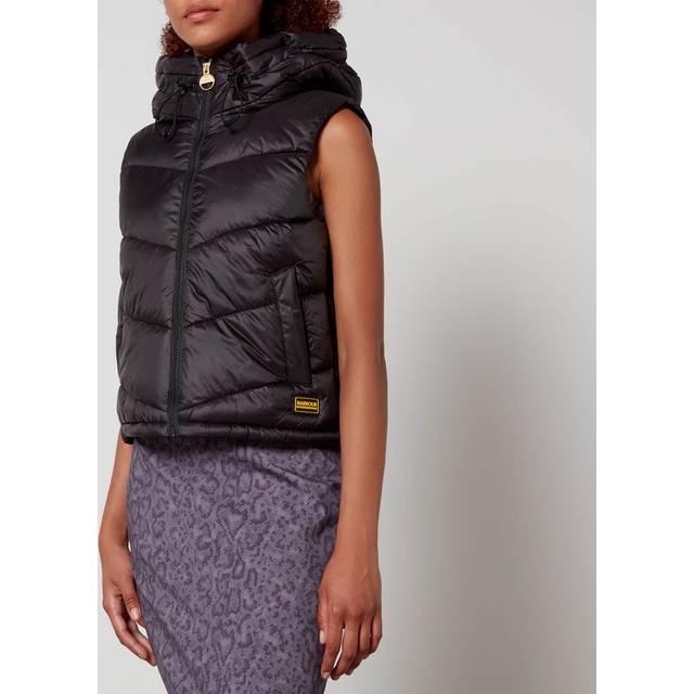 Barbour International Halton Quilted Shell Gilet - UK 14 - Black