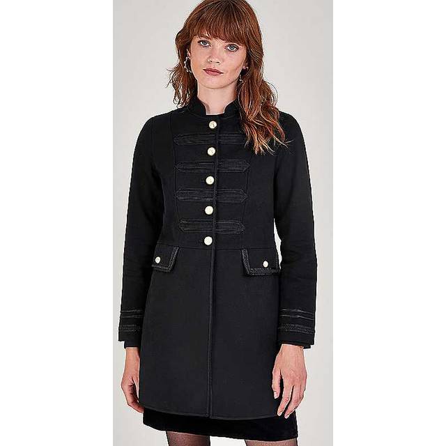 Monsoon Longline Military Jacket - Black