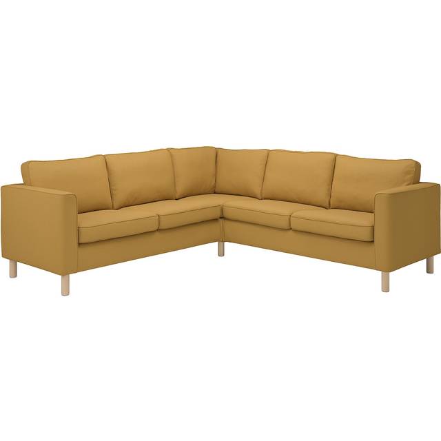 PÄRUP hörnsoffa, 4-sits, Vissle gulbrun