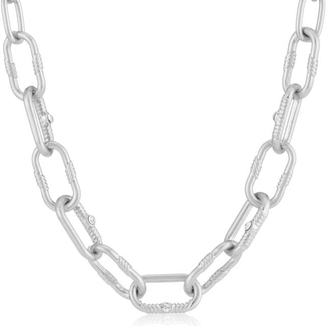 Womens Silver 'Courage' Chunky Chain Necklace - Grey - One Size