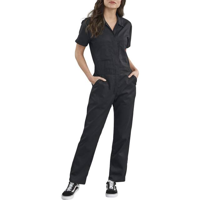 Dickies Flex Short Sleeve Coveralls Woman Black Size XL