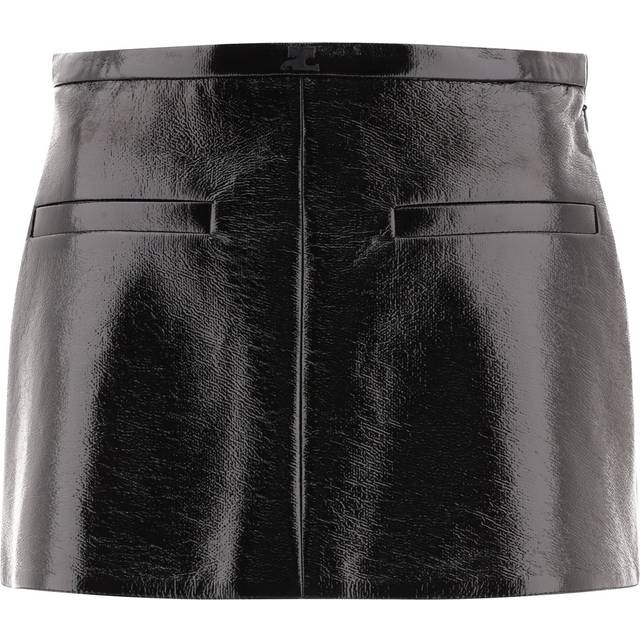 Courrèges Vinyl Miniskirt - Black   - 40 FR
