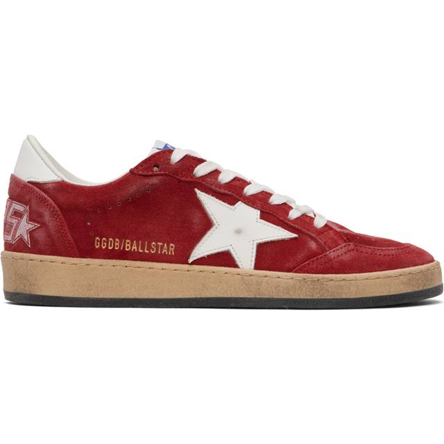 Ball Star suede low-top sneakers - GOLDEN GOOSE DELUXE BRAND - gender_Man - Red (43)