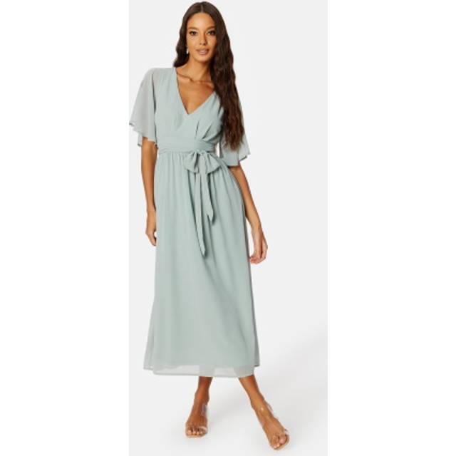 Butterfly Sleeve Midi Dress