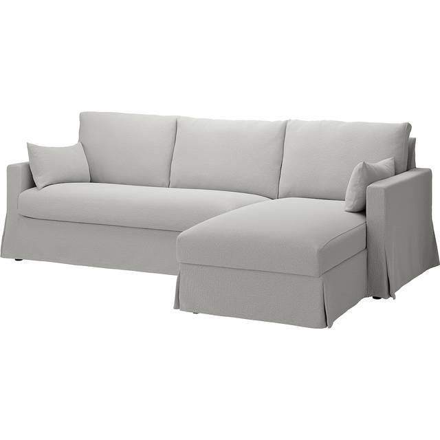 HYLTARP kläds t 3-sitssoffa m schäsl, höger, Tallmyra vit/svart