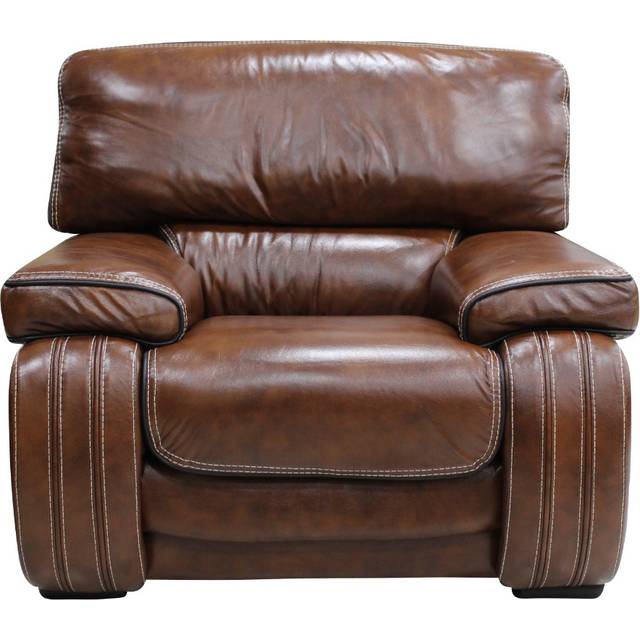Livorno Handmade Armchair Genuine Italian Tabak Brown Real Leather - 1 Seater/Chair