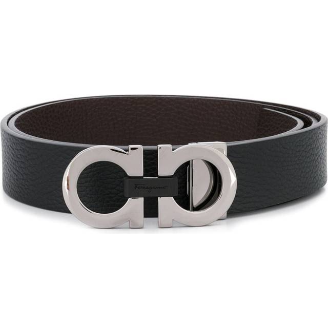 Ferragamo "Gancini" Reversible Belt - Black   - 105
