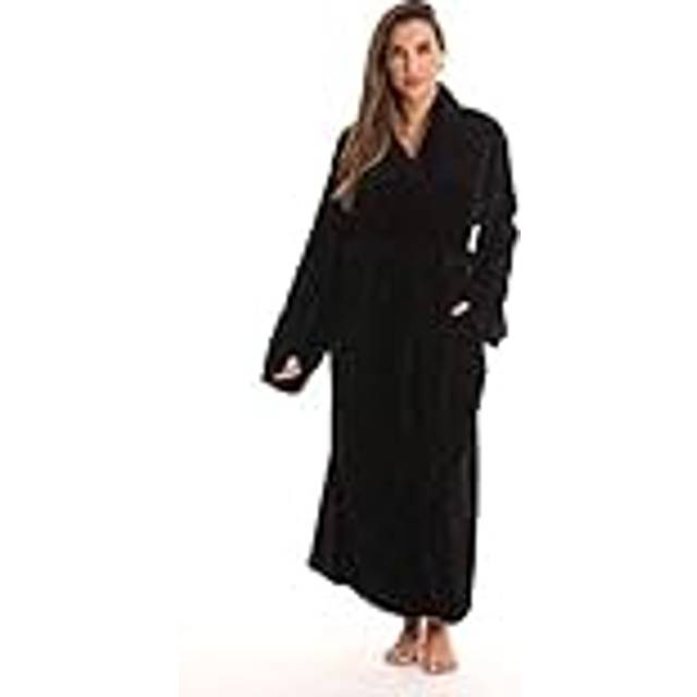 Just Love Kimono Robe Long Bath Robes for Women 6813-BLK-XL