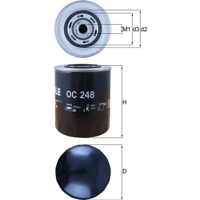Oljefilter Mahle - Fiat - Ducato. Renault - Trafic, Master, Mascott. Iveco - Daily. Peugeot - Boxer. Citroen - Jumper. Opel - Movano