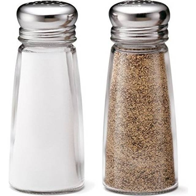 Round Salt and Pepper Shakers - Set of 2 - Tablecraft 132S&P Glass Salt Shakers