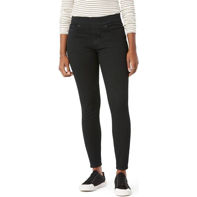 Levi Strauss Signature Gold Women's Totally Shaping Pull-on Skinny Jeans Available in Plus Size  Black Opal  4 Long