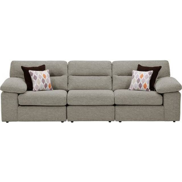 Santos Mink Fabric Sofas - Modular 3 Seat Sofa - Morgan Sectional Sofas Range - Oak Furnitureland