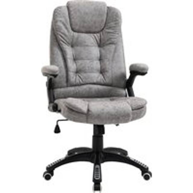 Vinsetto Ergonomic Office Chair Comfortable Desk Chair With Armrests Adjustable Height Reclining And Tilt Function Grey