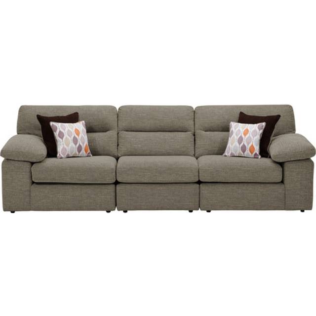 Taupe Fabric Sofas - Modular 3 Seat Sofa - Morgan Sectional Sofas Range - Oak Furnitureland