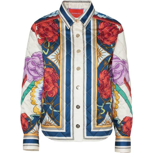 La DoubleJ - Edie floral-print quilted jacket - women - Polyester - M - White