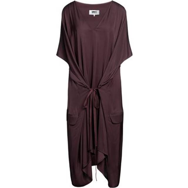 Mm6 Maison Margiela Woman Midi dress Dark purple Size 4 Viscose - Purple