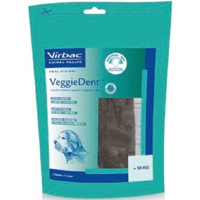 (Veggie Dent L 15 chews) Virbac - Veggie Dent Dog Dental Chews (15 Chews) 2kgs - more 30kgs