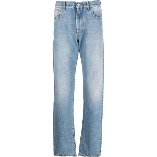GCDS - low-rise straight-leg jeans - men - Polyester/Cotton/Cotton - 31 - Blue