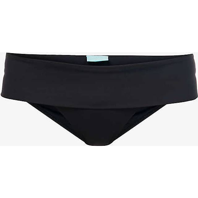 Melissa Odabash Womens Black Brussels Elasticated-waist High-rise Bikini Bottoms 12 - BLACK