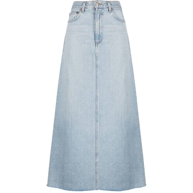 AGOLDE - maxi denim skirt - women - Organic Cotton - 25 - Blue