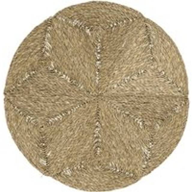 Likewise Rugs & Matting Seagrass Star Circular Rug - Natural