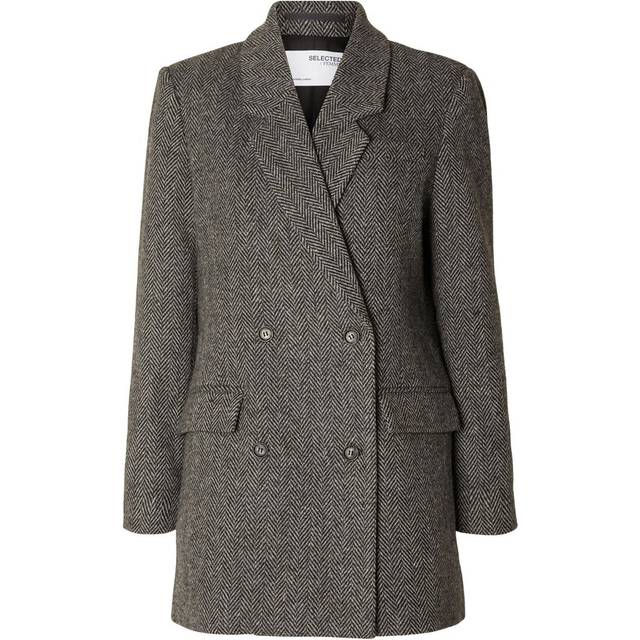 Selected FEMME - Kavaj slfHera LS Relaxed Blazer - Grå