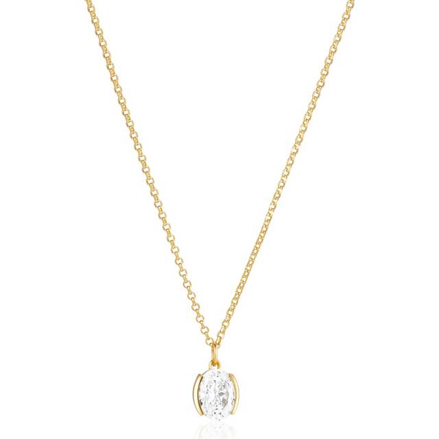 Sif Jakobs Ellisse Carezza Förgyllt Silver Halsband Med Zirconia SJ-N2353-CZ-YG