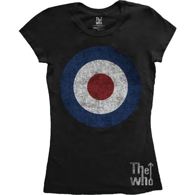 (M, Black) The Who Womens/Ladies Target Distressed Cotton T-Shirt