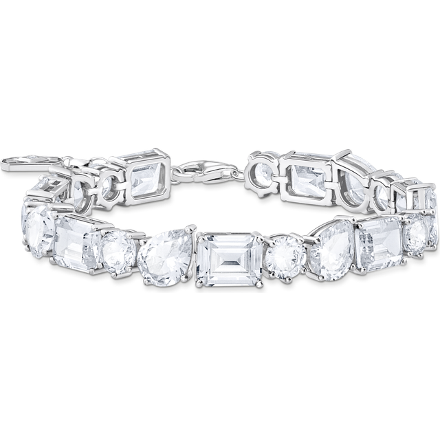Thomas Sabo | Glamouröst tennisarmband i silver med 20 vita zirkoniastenar | Silver | 16-19 cm