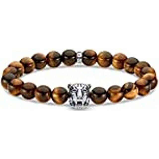 Thomas Sabo Bracelet tiger brown A1939-950-2-L19,5 - brown/black/silver-coloured - 19 cm