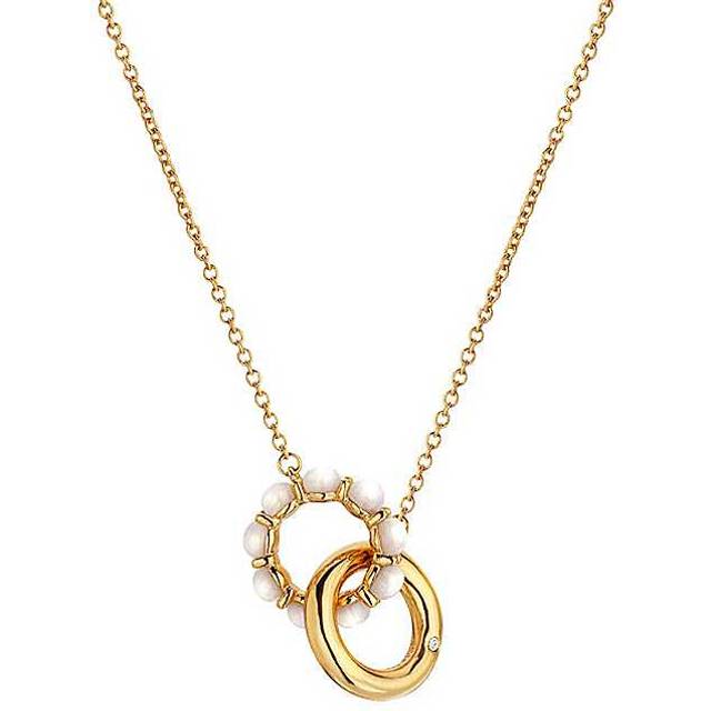Hot Diamonds Hot Diamonds HD X JJ Gold Tone Calm Mother of Pearl Necklace