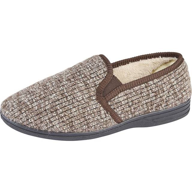 Zedzzz Keith Thermal Slippers Men's | Slip On Shoes  | Brown  | UK Size 11