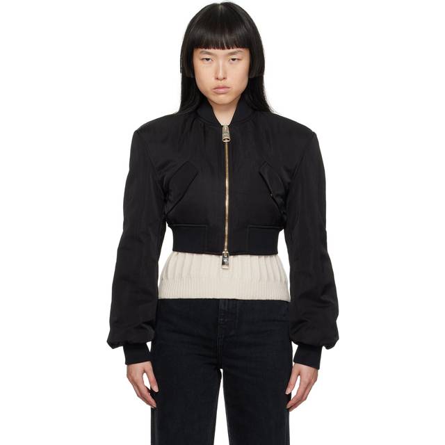 Khaite Reggie oversized satin bomber jacket