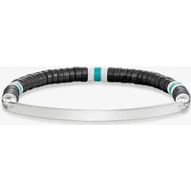 THOMAS SABO Silver Love Bridge Simulated Turquoise Bead Bracelet LBA0091-885-17- - Blue