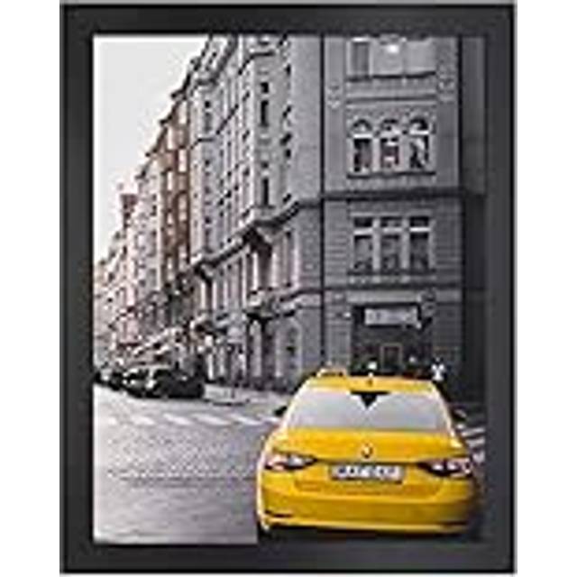 Golden State Art  16x20 Black Picture Frame Made of Solid Wood & Tempered Glass (1 Pack)